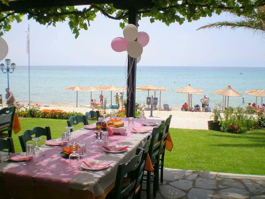 Seaside Beach House Siviri Exterior foto
